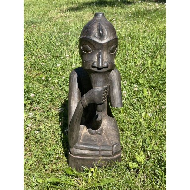 Stor Frej gudefigur i tr - 50 cm