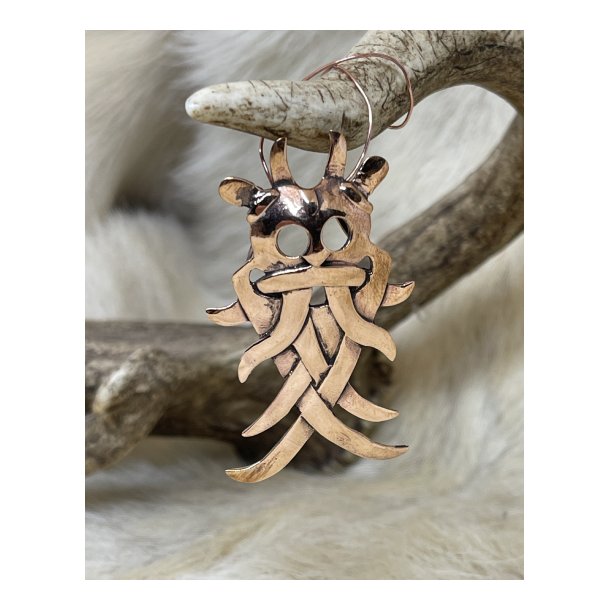 Odins maske vedhæng i bronze halskæde, stor - Vedhæng - Disaheim